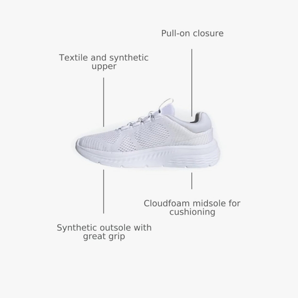 Adidas Men's White and Black Athletic Shoes - Picture 10 of 14